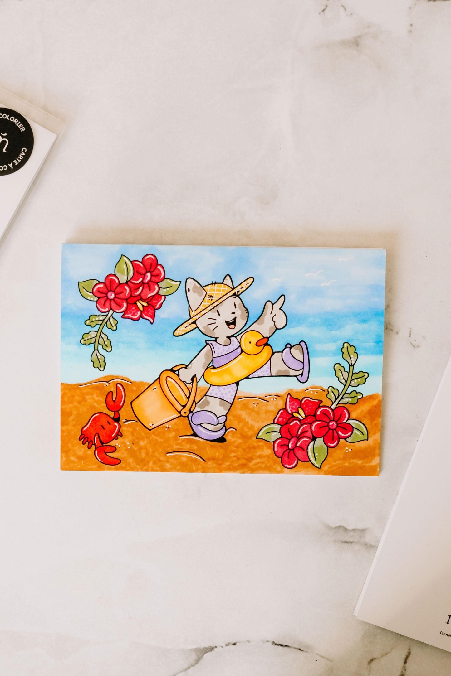 Carte à colorier - Ivy Marée - Chandelles