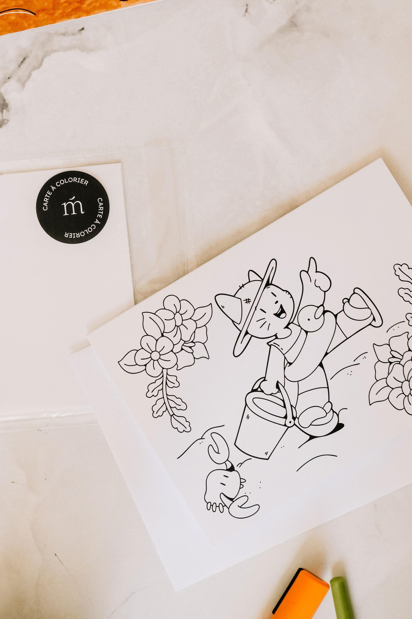 Carte à colorier - Ivy Marée - Chandelles