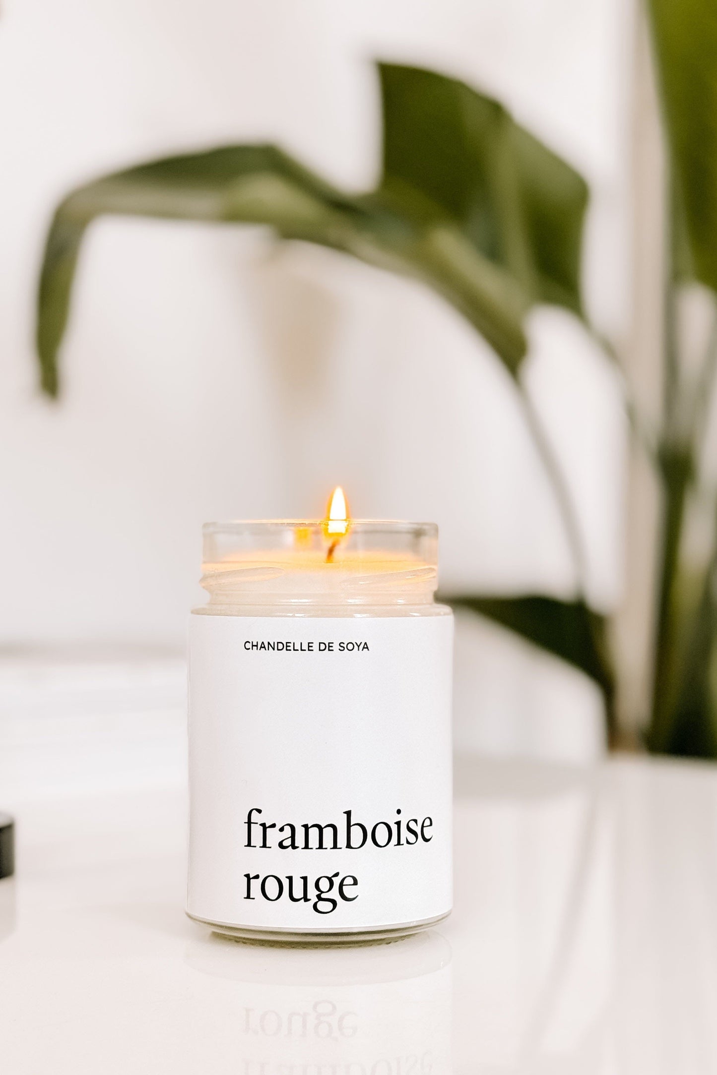 CHANDELLE DE SOYA - Framboise rouge Marée - Chandelles