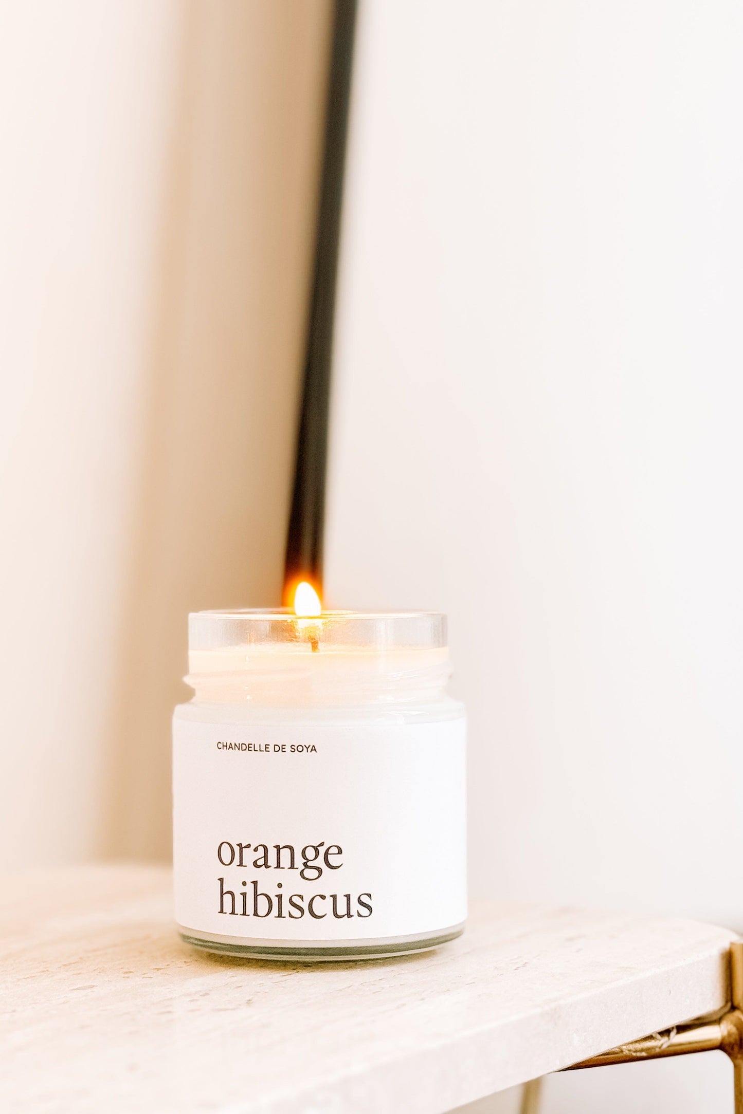 CHANDELLE DE SOYA - Orange hibiscus Marée - Chandelles