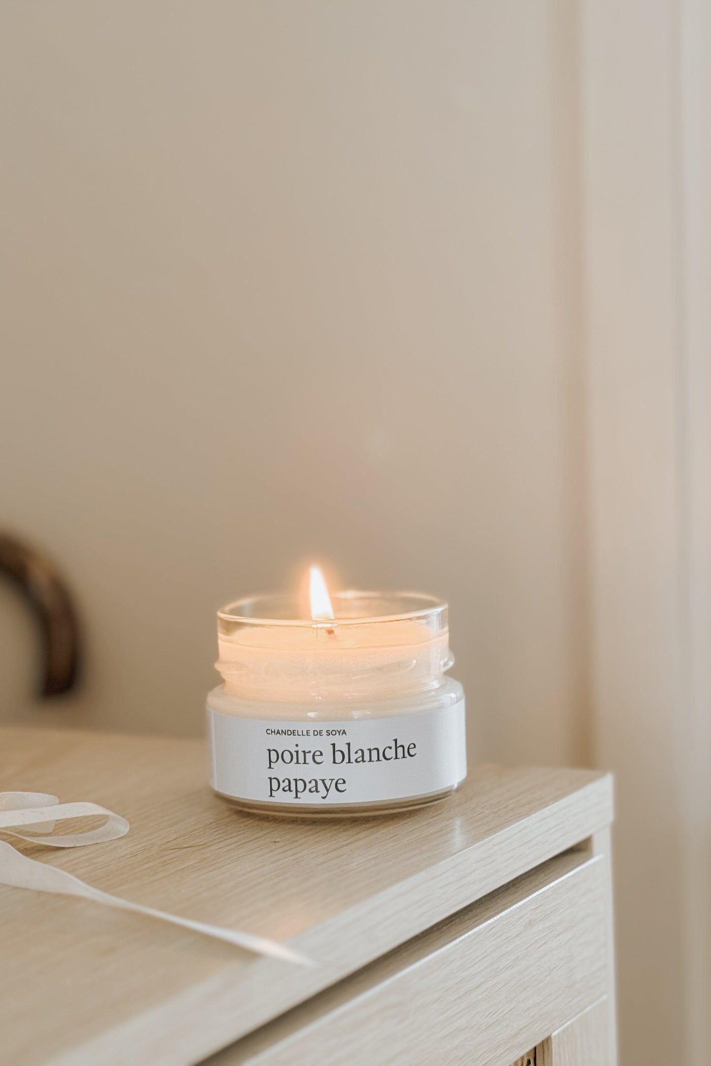CHANDELLE DE SOYA - Poire blanche papaye Marée - Chandelles