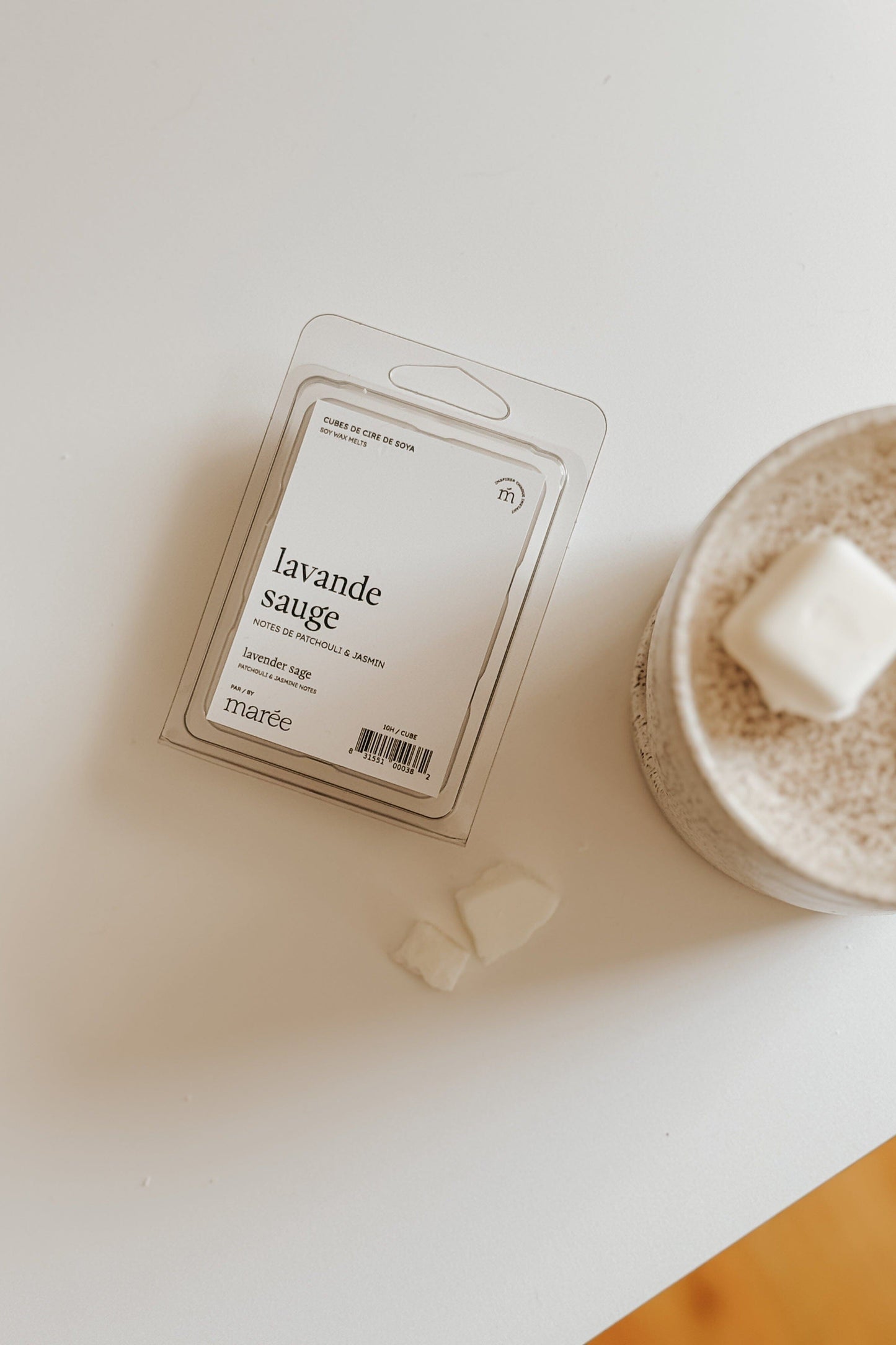 CUBES DE CIRE DE SOYA POUR DIFFUSEUR - Lavande sauge Marée - Chandelles