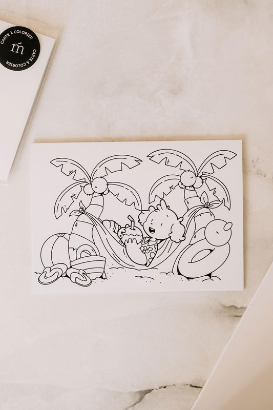 Carte à colorier - Charly Marée - Chandelles 