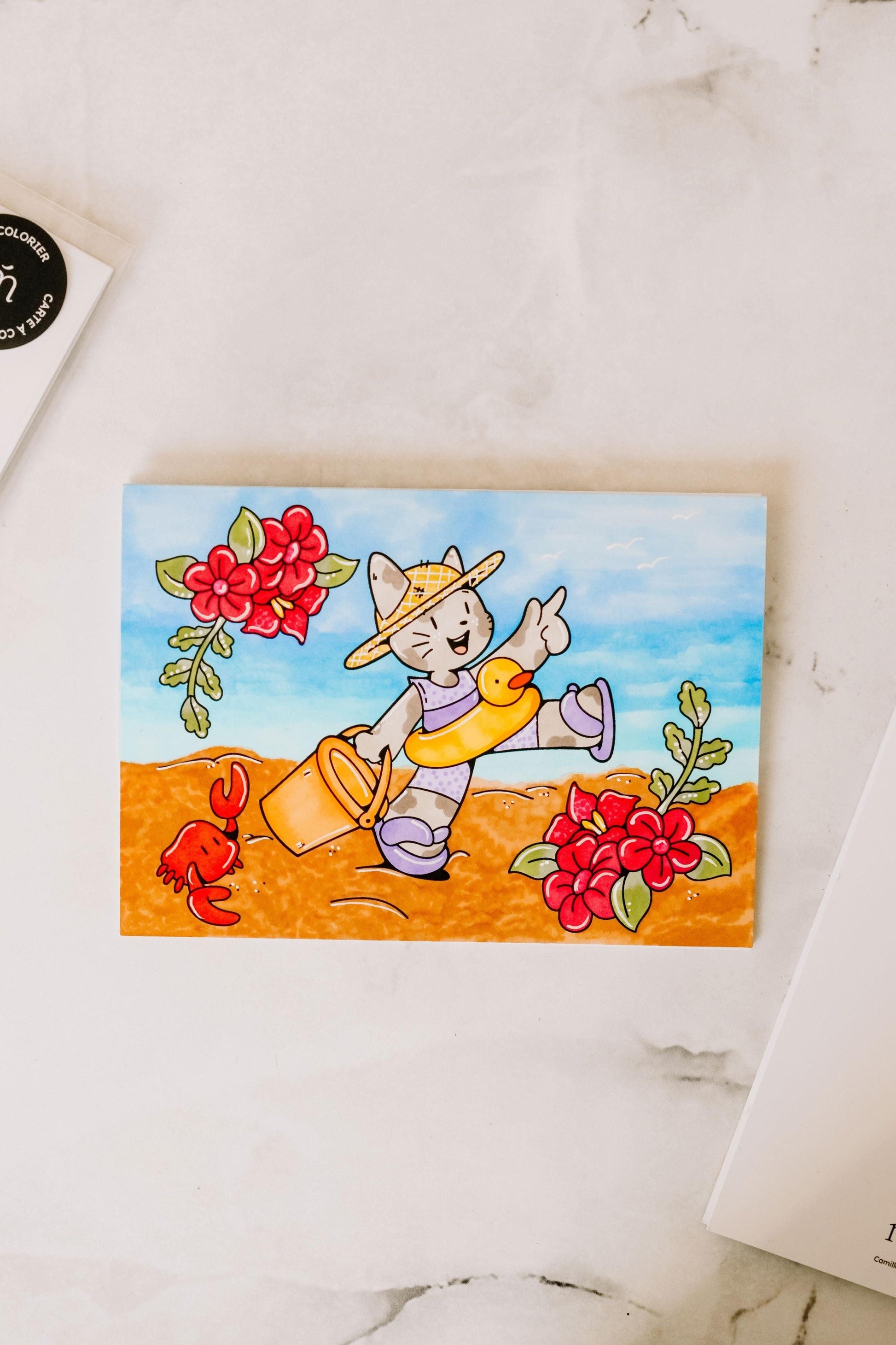 Carte à colorier - Ivy Marée - Chandelles 