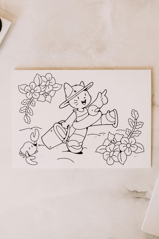 Carte à colorier - Ivy Marée - Chandelles 