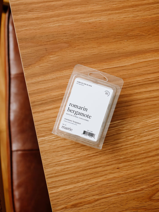 CUBES DE CIRE DE SOYA POUR DIFFUSEUR - Romarin bergamote Cubes pour le diffuseur Marée - Chandelles 