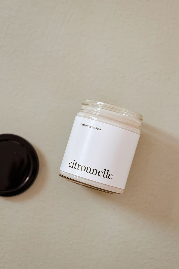 CHANDELLE DE SOYA - Intérieur &amp; extérieur - Huile essentielle - Citronnelle