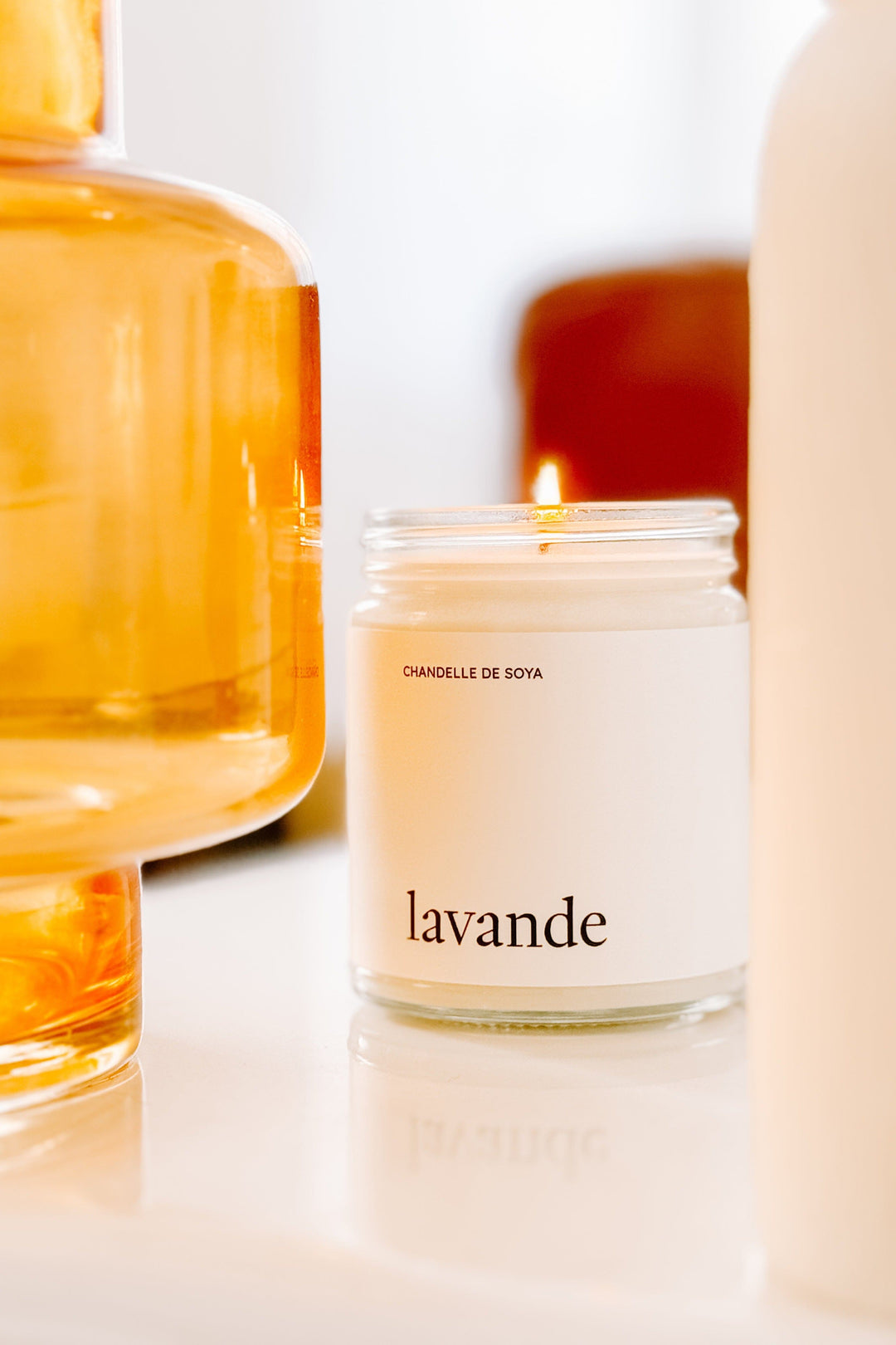 CHANDELLE DE SOYA - Intérieur &amp; extérieur - Huile essentielle - Lavande