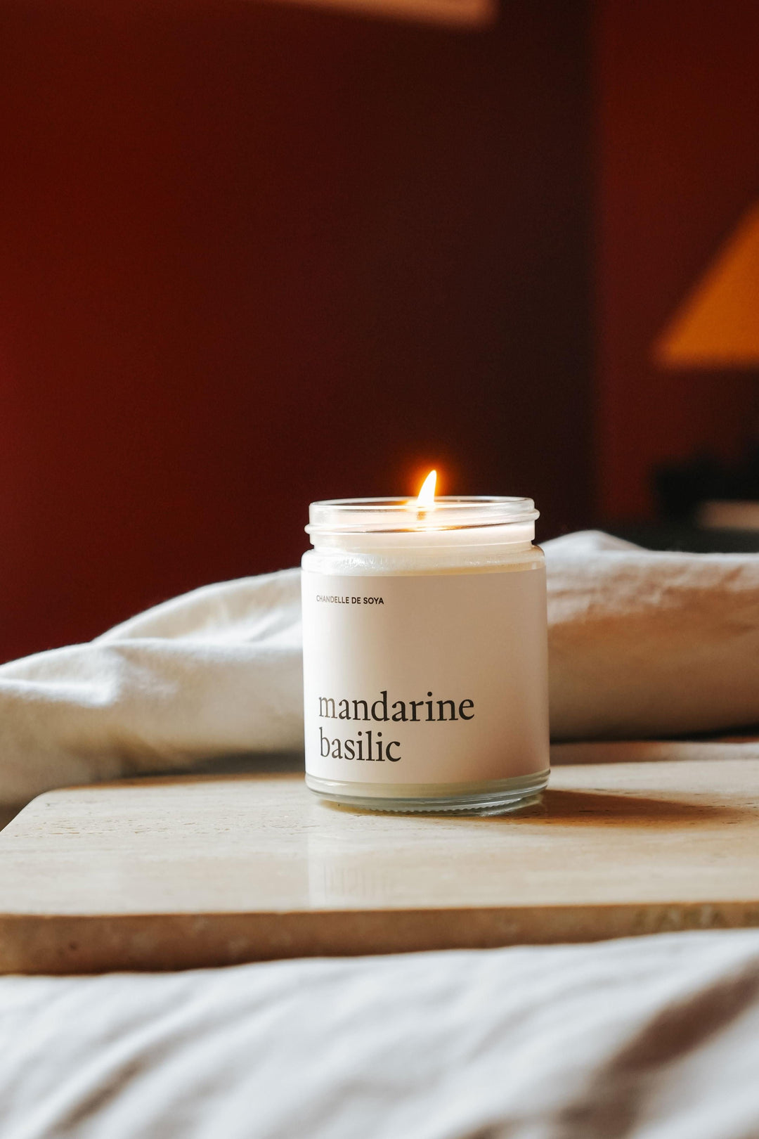 CHANDELLE DE SOYA - Mandarine basilic Chandelles de soya Marée - Chandelles 