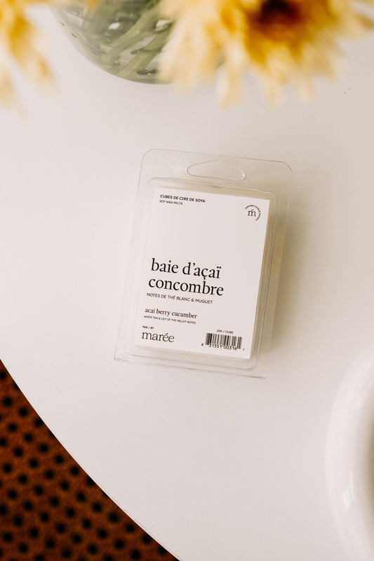 CUBES DE CIRE DE SOYA POUR DIFFUSEUR - Baie d'açaï concombre Cubes pour le diffuseur Marée - Chandelles 