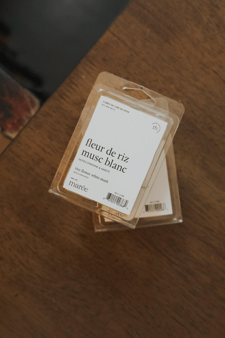CUBES DE CIRE DE SOYA POUR DIFFUSEUR - Fleur de riz musc blanc