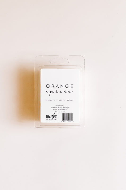 PASTILLES DE CIRE DE SOYA POUR DIFFUSEUR - Orange épicée Marée - Chandelles 