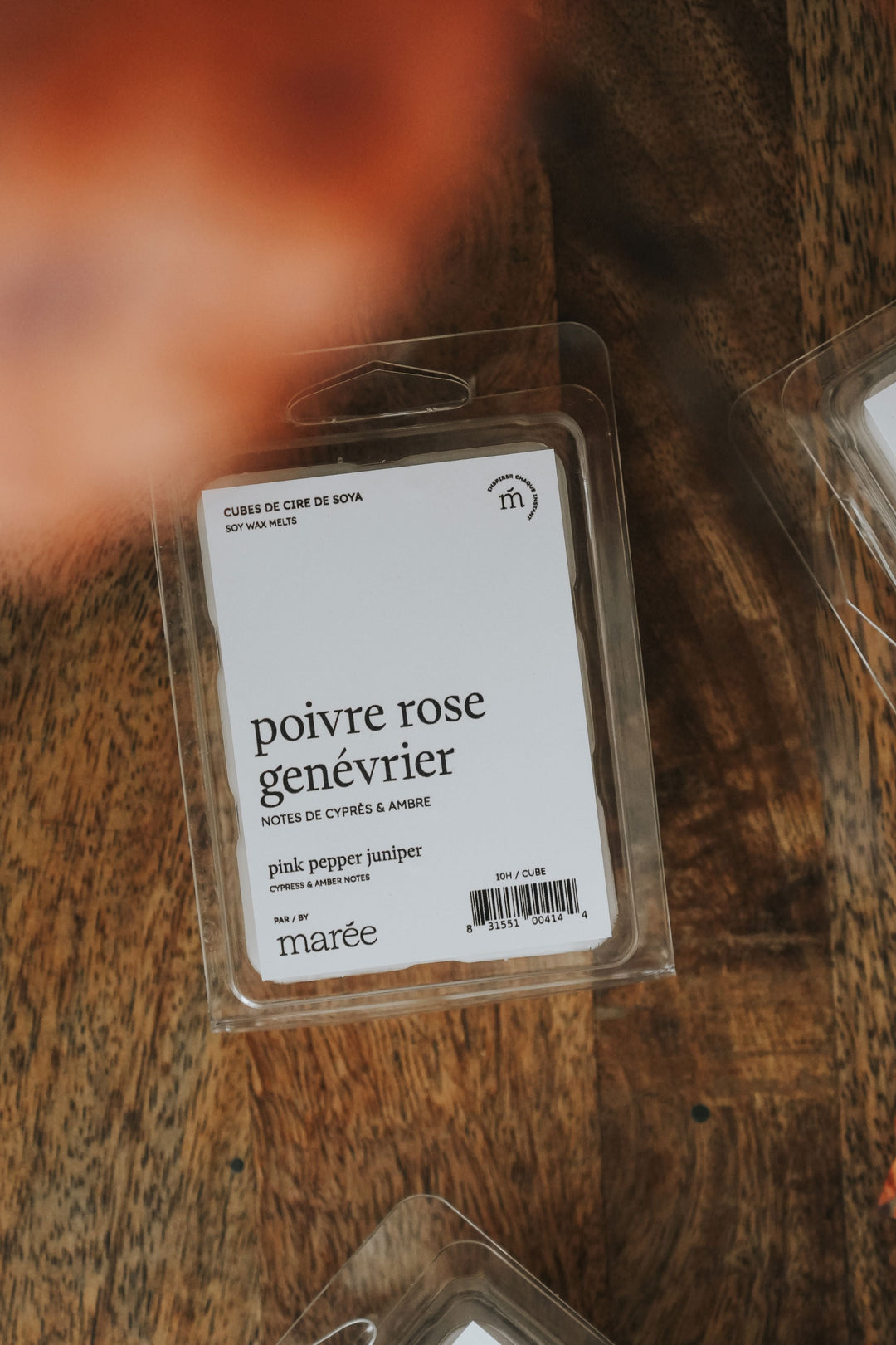 CUBES DE CIRE DE SOYA POUR DIFFUSEUR - Poivre rose genévrier Cubes pour le diffuseur Marée - Chandelles 