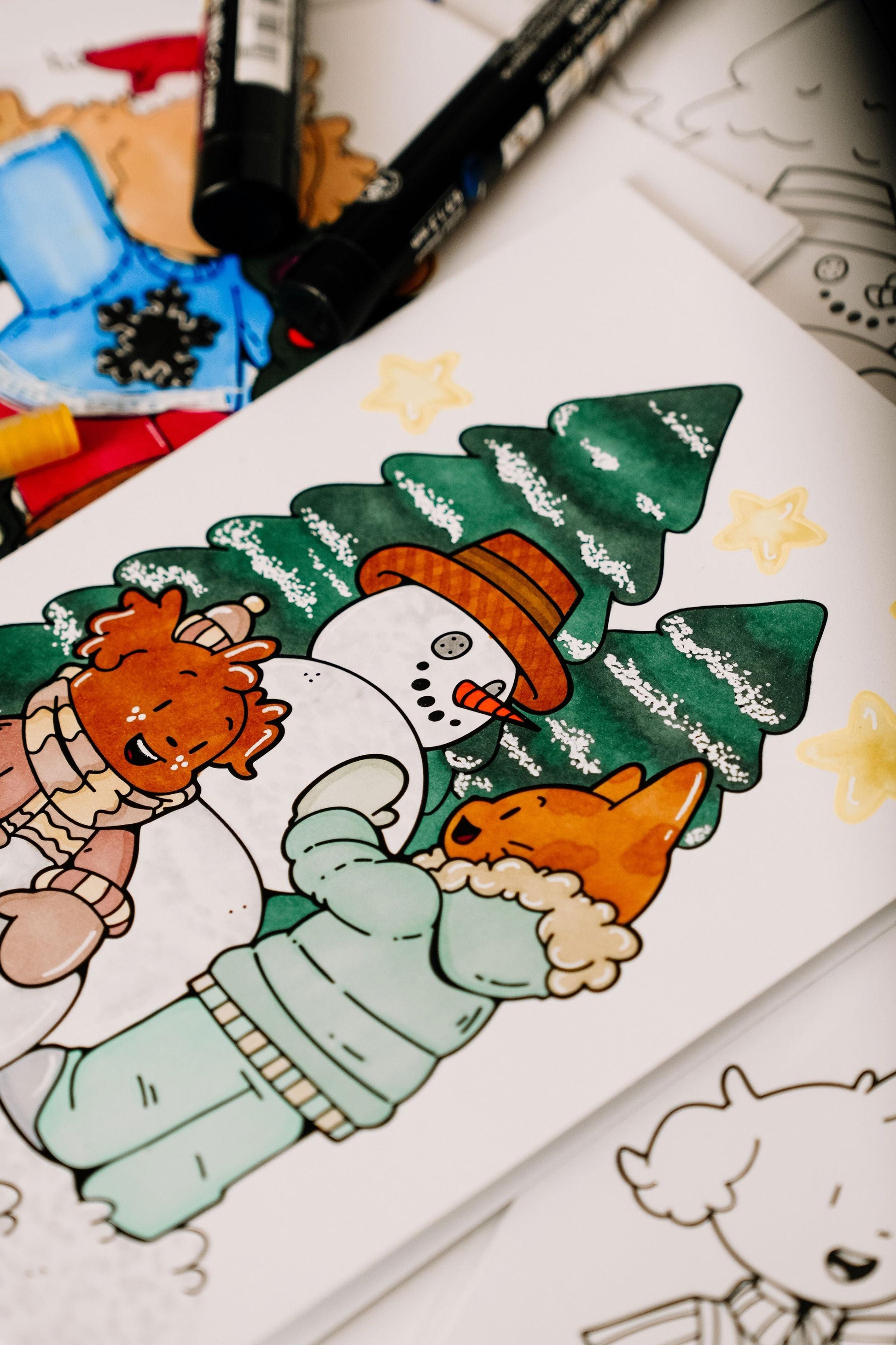 Carte à colorier - Hugo & Juliette