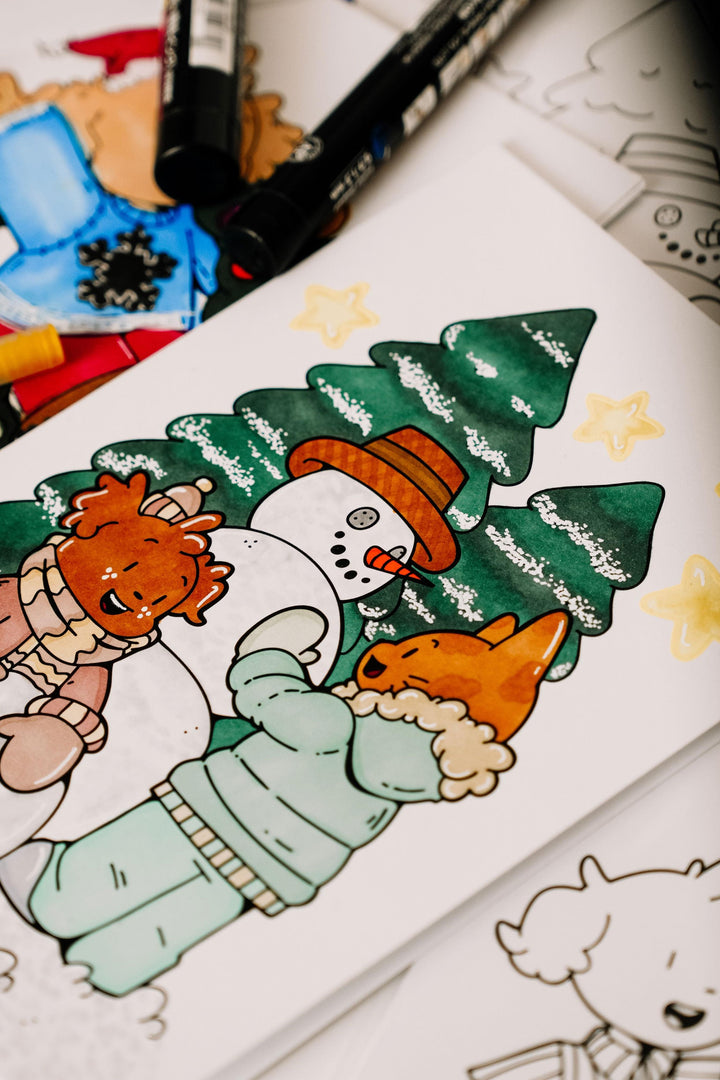 Carte à colorier - Hugo &amp; Juliette