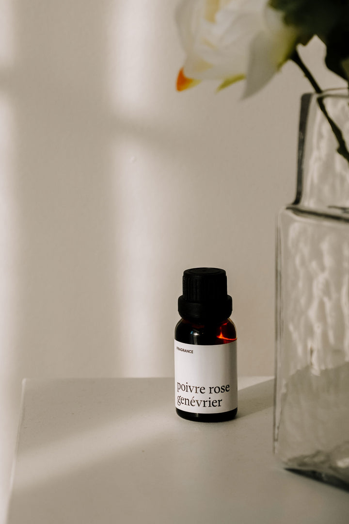 FRAGRANCE POUR BALLE DE SÉCHAGE - Poivre rose genévrier Lessive Marée - Chandelles 