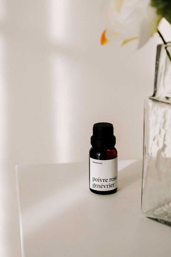 FRAGRANCE POUR BALLE DE SÉCHAGE - Poivre rose genévrier Lessive Marée - Chandelles 
